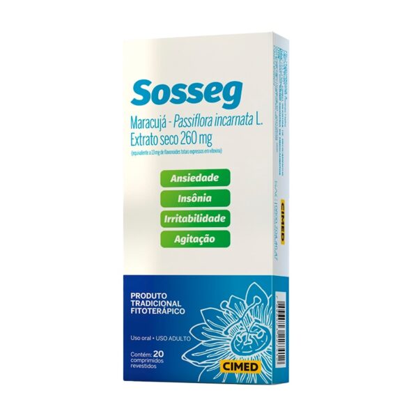 Calmante Natural Sosseg Maracujá Extrato Seco 260mg Passiflora Incarnata - KIT COM 3 CXS - Image 5