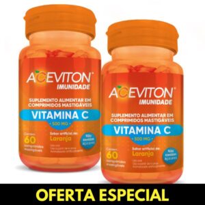 KIT com 2 - Aceviton Imunidade Vitamina C com 60 Comp Mastigáveis