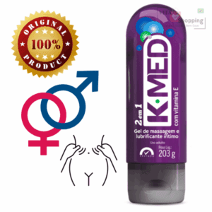 Lubrificante Intimo 2 em 1 K-MED, Gel Massageador e Lubrificante - 200ml