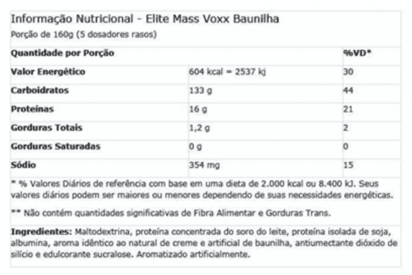 VOXX Elite Mass® - Sabor Baunilha- CIMED - Image 3