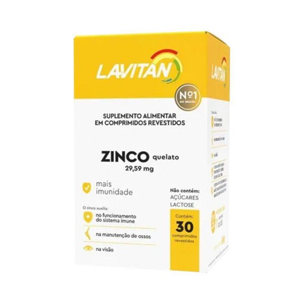 Zinco Quelato Vitamina Mais Imunidade LAVITAN 30 Comprimidos - Image 5