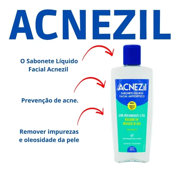 Sabonete Líquido Facial Acnezil - Contra Cravos e Espinhas - Image 3