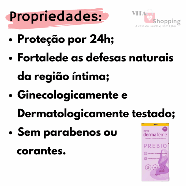 Dermafeme PreBio, fortalecimento de defesas naturais -  Sabonete líquido - 100ml - Image 2
