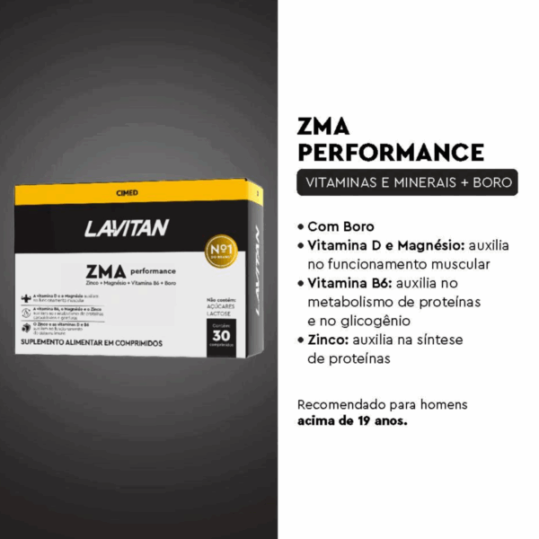 ZMA LAVITAN Performance 30 Cápsulas - Cimed - Image 2