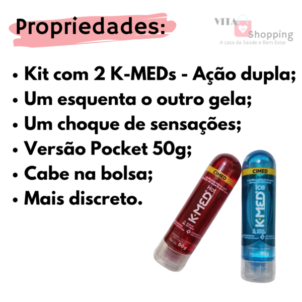 Kit K-med ICE e HOT Pockets - Mais discretos - 50g - Image 2