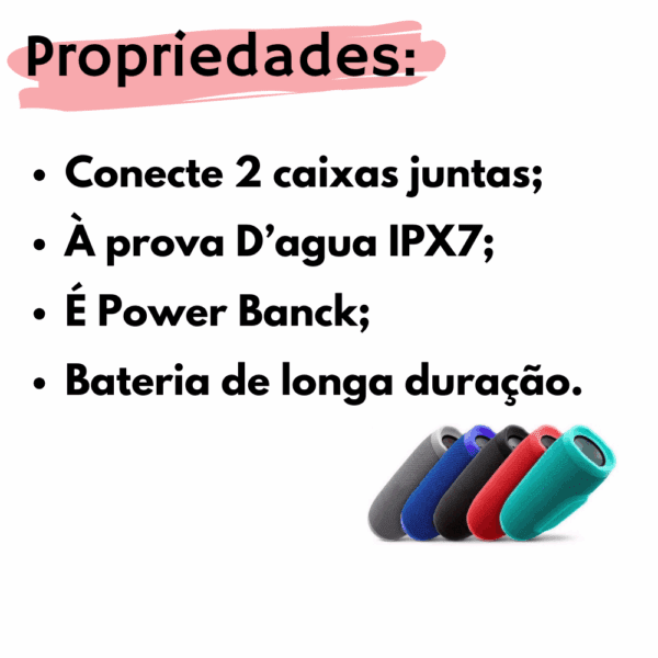 Caixa de Som Bluetooth SD Pen Drive Rádio FM Charce 3 - Image 2