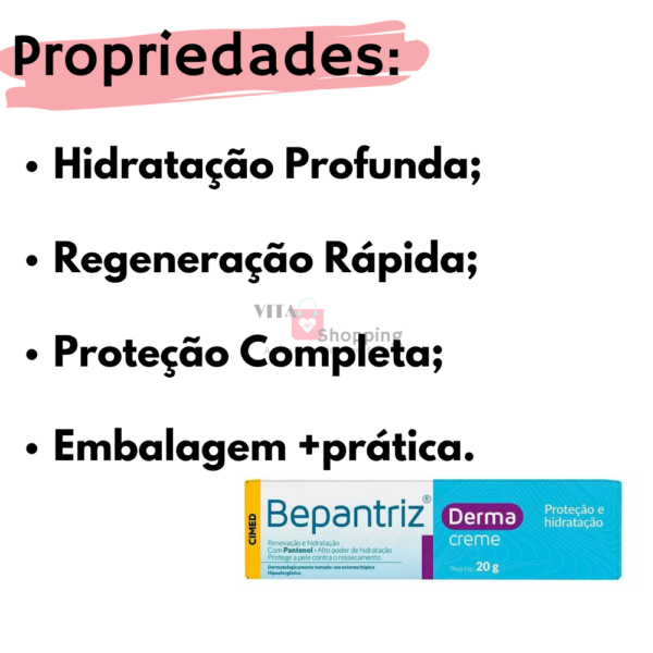 BEPANTRIZ DERMA CREME BG 20G - Hidratação Profunda da pele. - Image 2