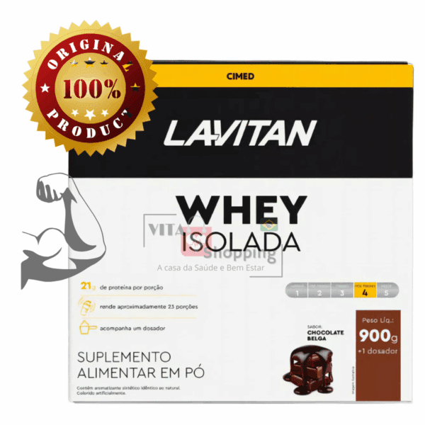 WHEY PROTEIN LAVITAN Sabor Chocolate Belga 900g - CIMED