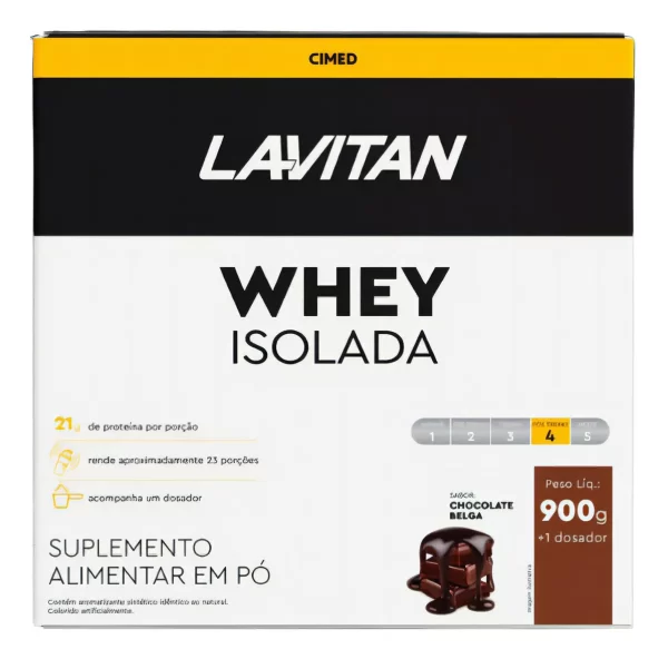 WHEY PROTEIN LAVITAN Sabor Chocolate Belga 900g - CIMED - Image 5