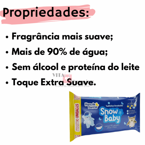 Toalha Umedecida Snow Baby Hora de Dormir - Extra Suave - Image 2