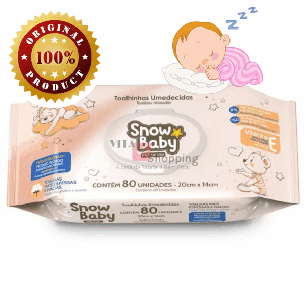 Toalha Umedecida Snow Baby Premium - Com vitamina E