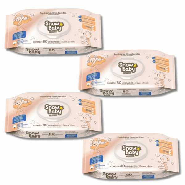 Toalha Umedecida Snow Baby Premium - Com vitamina E - Image 3