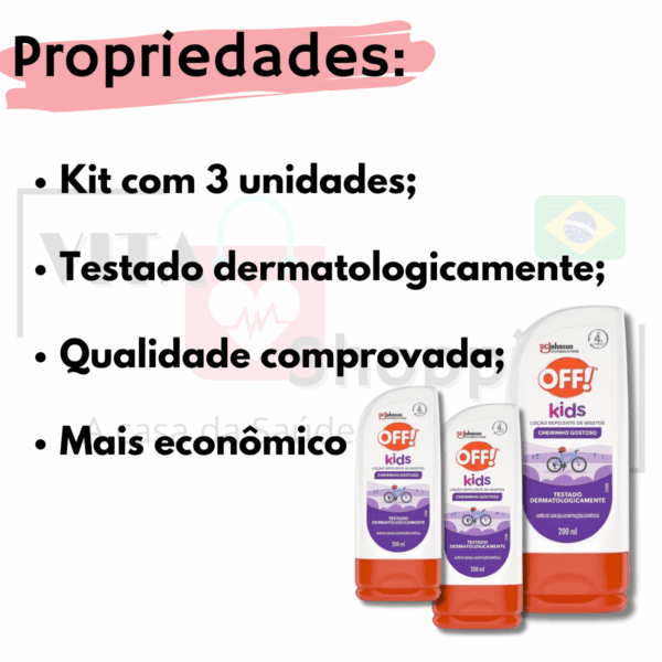 Kit 3 unids Repelente Infantil Off Kids - Proteção Extra - Image 2