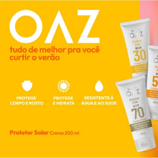 OAZ PROTETOR SOLAR 70 FPS - Toque seco - Corpo todo - Rende+ - Image 3