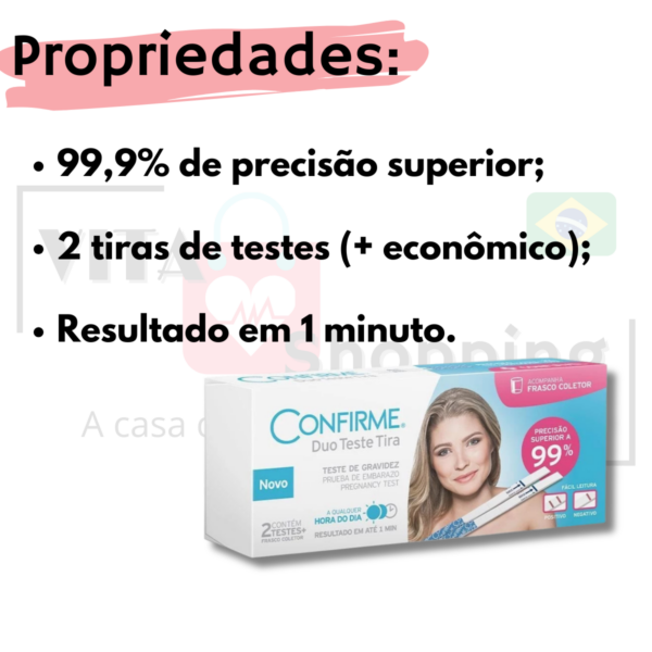 Teste De Gravidez Confirme Duo Teste Tira 2 Unidades - 99,9% - Image 2