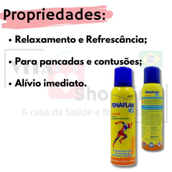 FENAFLAN ICE MASSAGEADOR AEROSSOL 120g - Relaxa e Refresca - Image 2