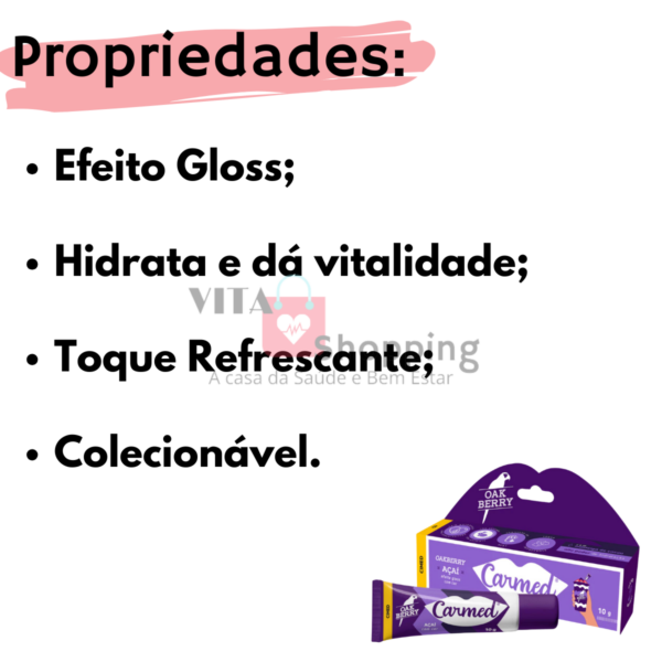 Hidratante Labial Carmed Oakberry Açai Cimed 10g - Image 2