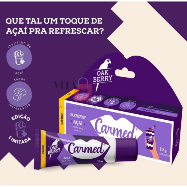Hidratante Labial Carmed Oakberry Açai Cimed 10g - Image 3