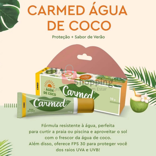 Carmed Água De Coco Fps 30 Protetor Labial Hidratante - 10g - Image 3