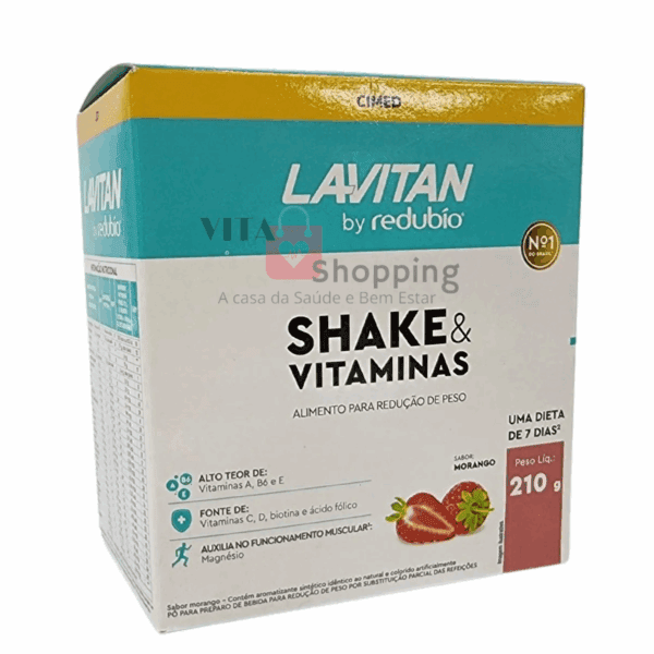 Lavitan By Redubío Shake & Vitaminas Sabor Morango 210g - Image 5