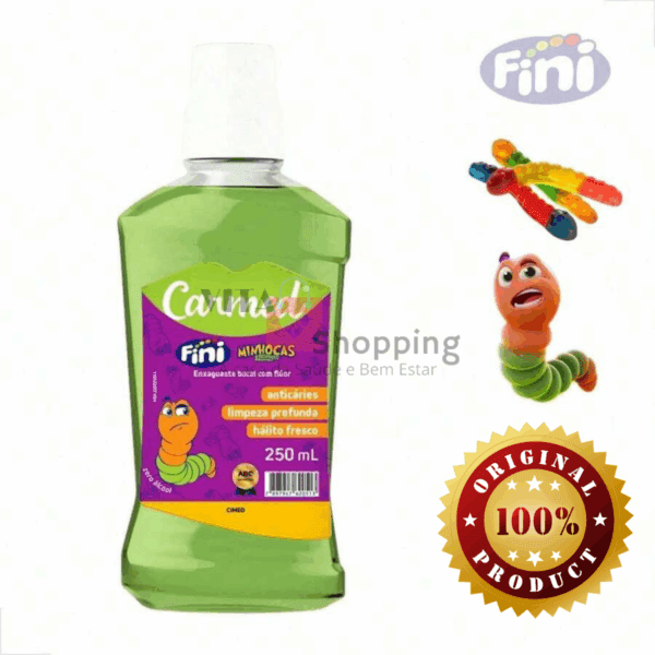 ENXAGUANTE BUCAL CARMED FINI MINHOCAS - Hálito Fresco 250ml - Image 4