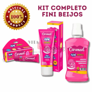 KIT Carmed Beijos Completo - Gloss, Gel dental + Enxaguante