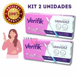 kit com 2 - Teste de Gravidez Verifik - 99,9% de precisão