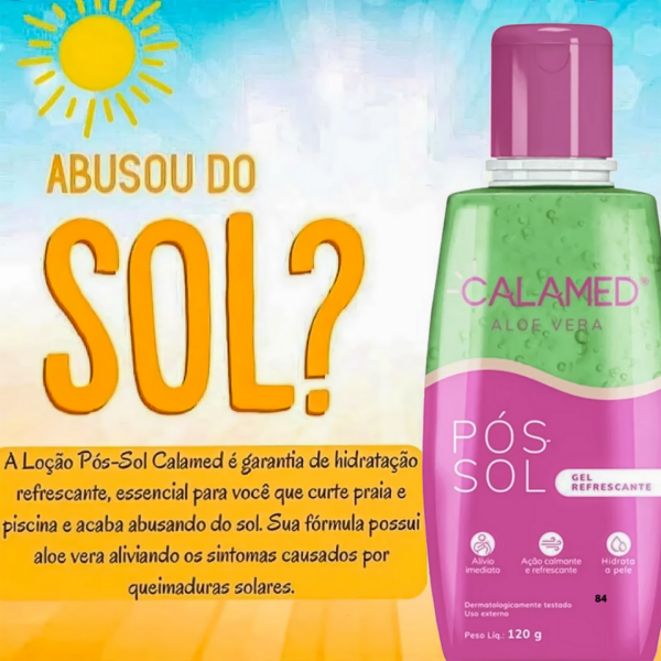 Pós-Sol Calamed Gel Aloe Vera 120g - Ação Refrescante - Image 3