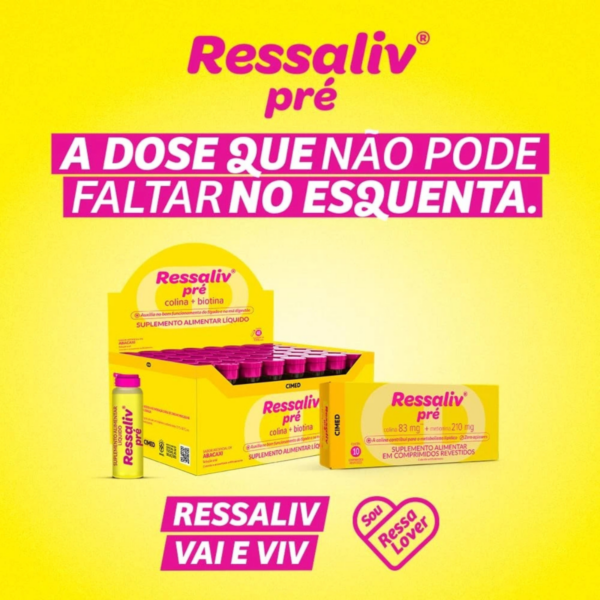 Hepatoprotetor Ressaliv Pré - 48 Flaconetes de 10ml Abacaxi - Image 3