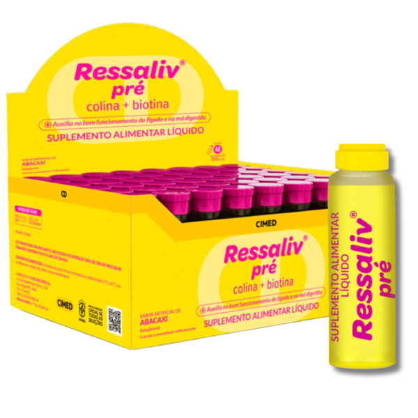 Hepatoprotetor Ressaliv Pré - 48 Flaconetes de 10ml Abacaxi - Image 5