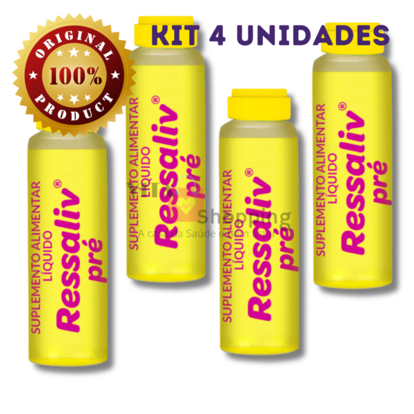 Hepatoprotetor Ressaliv Pré - 4 Flaconetes de 10ml Abacaxi