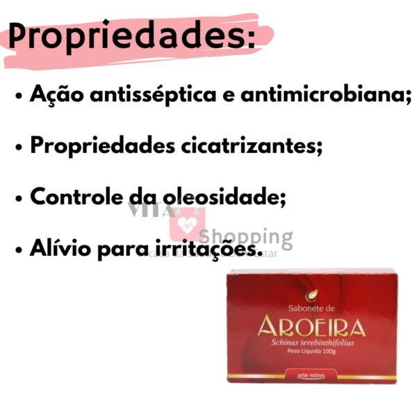 SABONETE DE AROEIRA - Limpeza profunda do rosto e pele 100g - Image 2