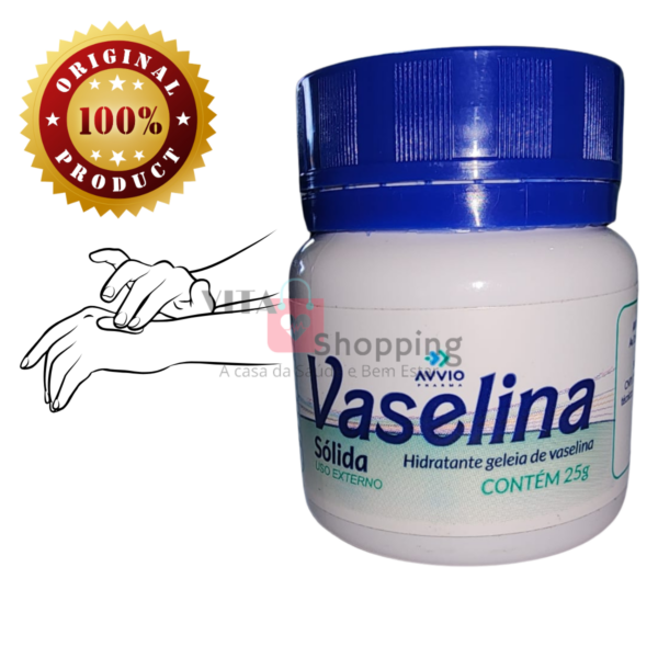 Geléia de Vaselina Sólida Original 25g – Hidratação Profunda