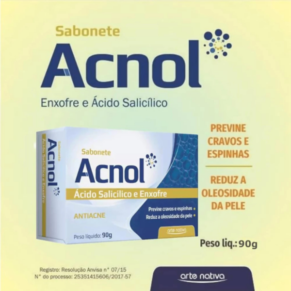 Anti-Acne ACNOL - Sabonete de Enxofre + Ácido Salicilico 90g - Image 3