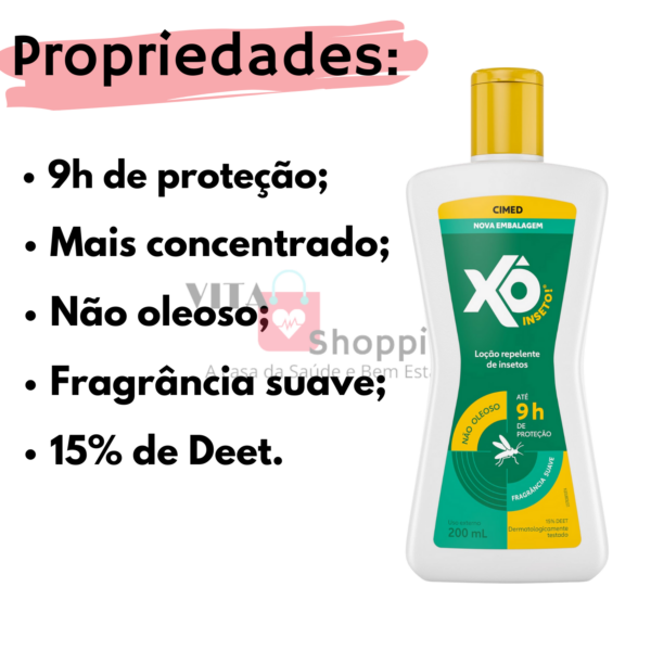 Repelente Inseto XÔ INSETO Loção - 9h de Proteção - 200ml - Image 2