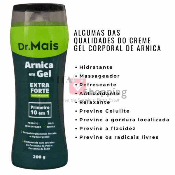 Gel de Arnica, Massageador Muscular Extra Forte - 10 em 1 - Dr. Mais - Image 2
