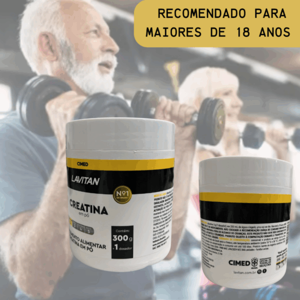 Creatina Monoidratada em Pó Pura 300g com Dosador - Lavitan - Imagem 4