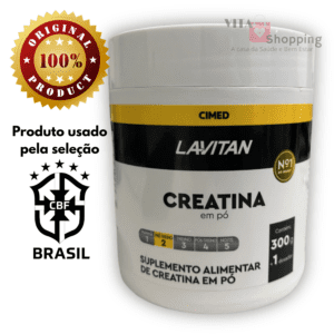 Creatina Monoidratada em Pó Pura 300g com Dosador - Lavitan