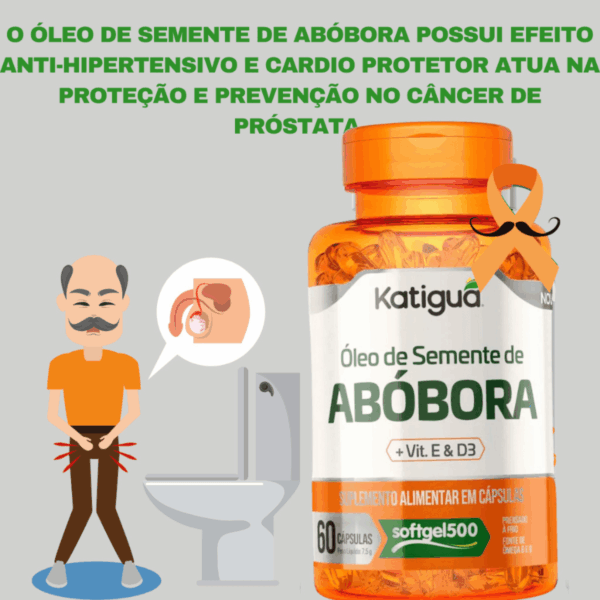 Óleo de Semente de Abóbora, Vitamina E, Vitamina D3 60Caps - Imagem 2