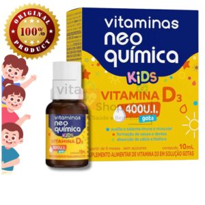 Vitamina D3 400UI Gotas Suplemento Imunidade Ossos Saúde 10ml
