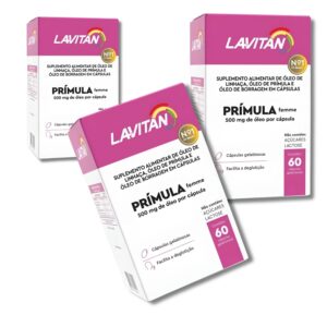Kit 3 Lavitan Prímula Óleo Linhaça Borragem TPM Menopausa