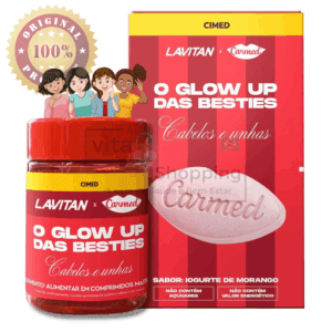 Lavitan Carmed Glow Cabelos e Unhas comprimidos Mastigáveis