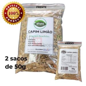 Ervas e Chás Naturais Desidratadas CAPIM LIMÃO - 100g