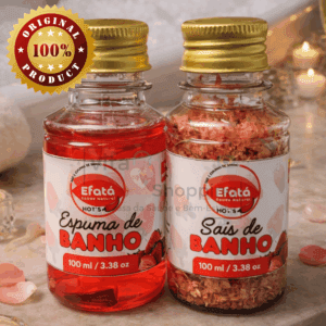 Kit Sais e Espuma de Banho Banheira Ofurô Jacuzzi Morango